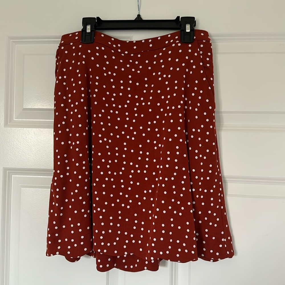 Market & Spruce Verna Scallop Hem Skirt | Size:M